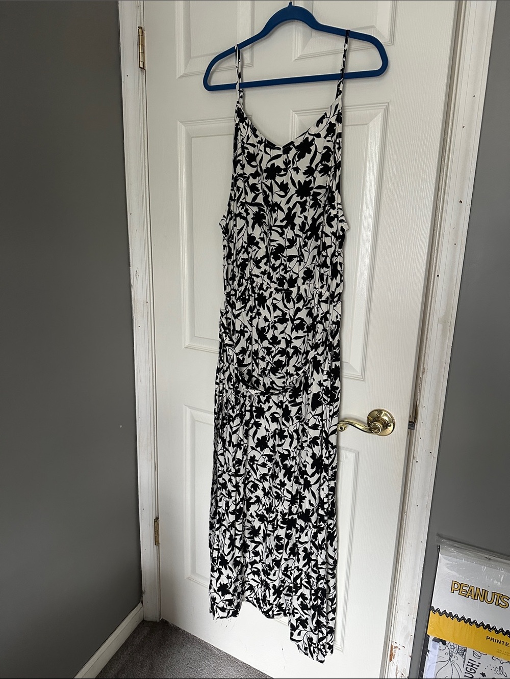 Ava & Viv Black and White Floral Maxi Dress